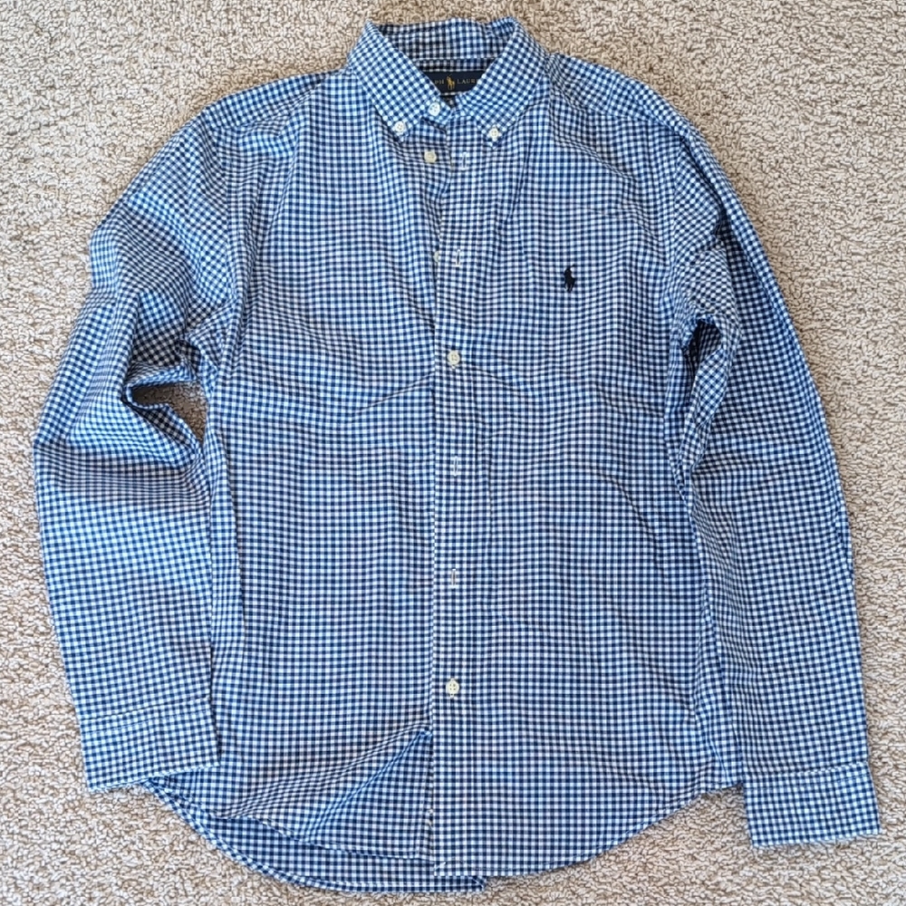 Ralph Lauren Blue Gingham Men's Shirt